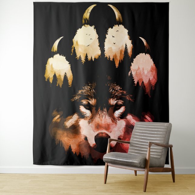 Tapete De Parede Lobo Solitário. Alma selvagem (In Situ)