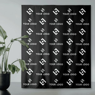 Tapete De Parede Logotipo comercial preto Etapa e faixa de backdrop