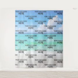 Tapete De Parede Logotipo de Negócios Personalizado de Praia Fundo 