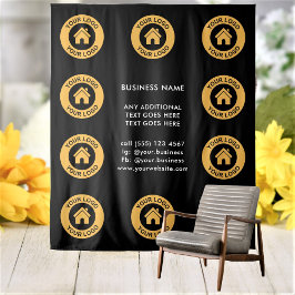 Tapete De Parede Logotipo e texto personalizados para negócios como