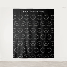 Tapete De Parede Logotipo Personalizado da Empresa Nome Preto Fundo
