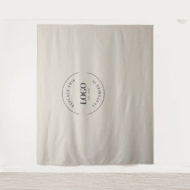 Tapete De Parede Logotipo personalizado simples bege em segundo pla