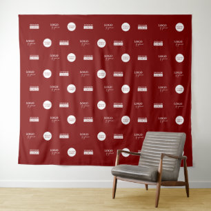 Tapete De Parede Logotipos do Patrocinador Branco da Empresa Mídia