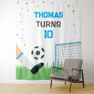 Tapete De Parede Lona Soccer Sport Birthday backdrop banner