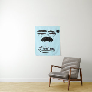 Tapete De Parede Londres   sob um guarda-chuva