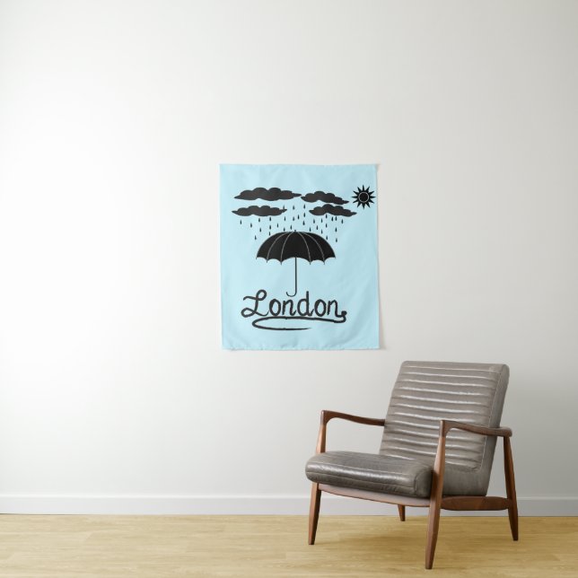 Tapete De Parede Londres | sob um guarda-chuva (In Situ)