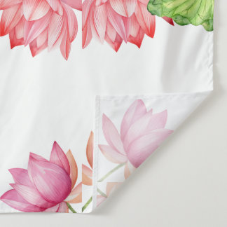 Tapete De Parede Lótus Floral em Aquarela Rosa Elegante
