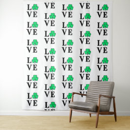 Tapete De Parede LOVE Clover Shamrock Irlanda Elegante Irlandês