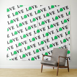 Tapete De Parede LOVE Clover Shamrock Irlanda Elegante Irlandês