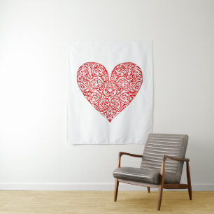 Tapete De Parede Love Doodle Heart Abstrato Art, nº 02