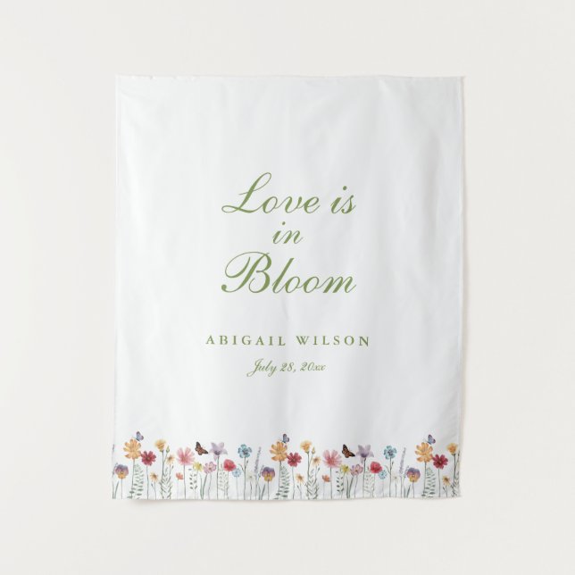 Tapete De Parede Love Is in Bloom Wildflower Bridal Shower (Frente)