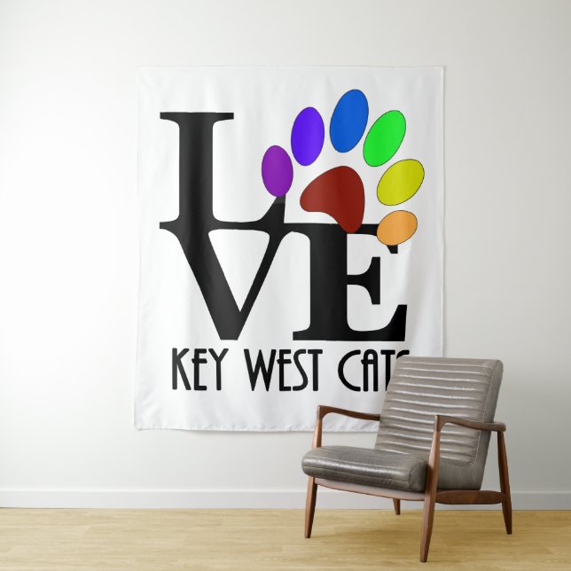 Tapete De Parede LOVE Key West Cats (In Situ)