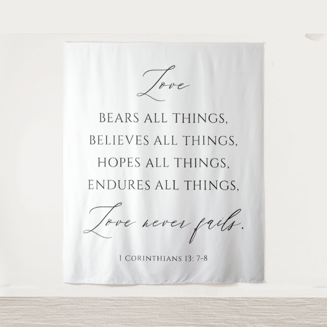 Tapete De Parede Love Never Fails Wedding Tapestry Backdrop  (Frente)