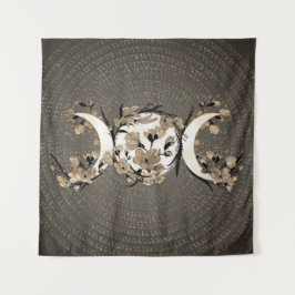 Tapete De Parede Lua tripla - Deusa - Flor Ouro