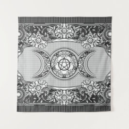 Tapete De Parede Lua Tripla - Ornamento da Deusa Tripla