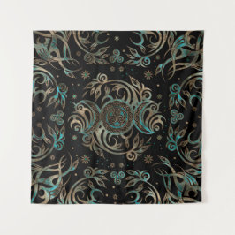 Tapete De Parede Lua Tripla Shimmering Teal