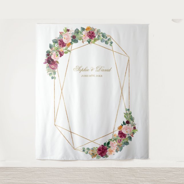 Tapete De Parede Luxo Eucalyptus Saffron Casamento Dourado Floral P (Frente)