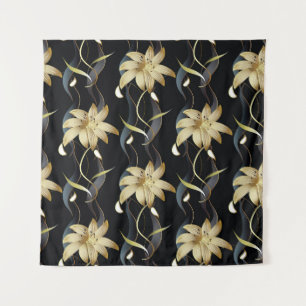 Tapete De Parede Luxo Floral Striped: 3D Vintage.