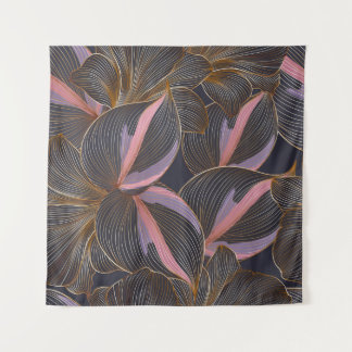 Tapete De Parede Luxury golden seamless floral background with trop