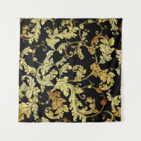 Luxury golden seamless pattern. Floral backgroundp