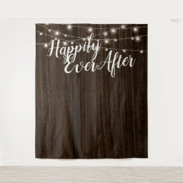 Tapete De Parede Luzes de Corda Rústicas Cortina de Noivado de Made