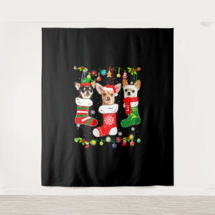 Tapete De Parede Luzes de Natal Chihuahua