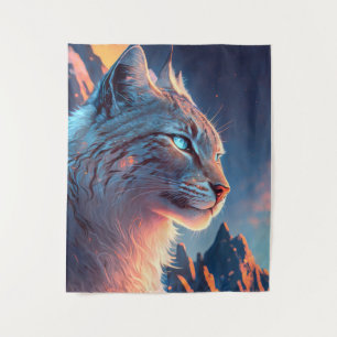 Tapete De Parede Lynx Animal Portrait Painting Wildlife Outdoor