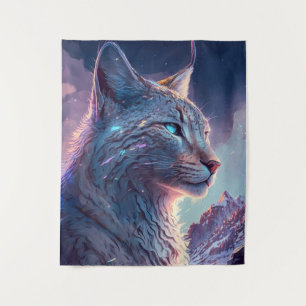 Tapete De Parede Lynx Animal Portrait Painting Wildlife Outdoor