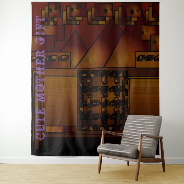 TAPETE DE PAREDE MÃE CUTA GIFT_IMG_BLACK_BROWN _RMDESIGNFLO55_ (In Situ)