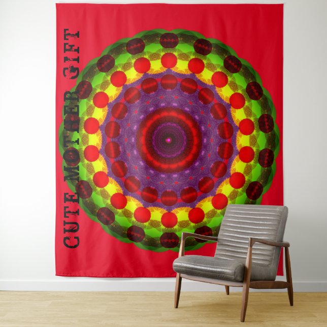 TAPETE DE PAREDE MÃE CUTA GIFT_IMG_ROSA_GREEN_RMDESIGNFLO55_ (In Situ)