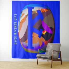 Tapete De Parede MÃE DECOR_CUTE GIFT_meio azul _RMDESIGNFLO55