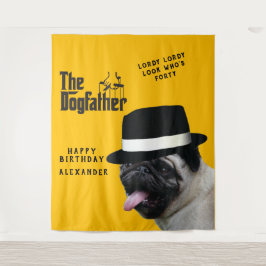 Tapete De Parede Mafia 40º 🐾 Aniversário Dogdad Mobster Funny