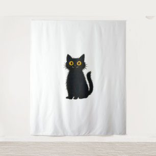 Tapete De Parede Mágica Gato Preto - Halloween Bonito e Arte Gato M