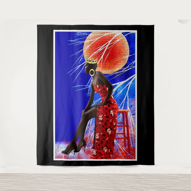 Tapete De Parede Mágica Menina Negra (Frente)