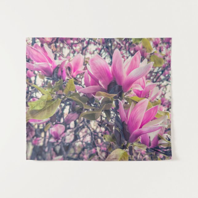 Tapete De Parede Mágria rosa florescente Fechar (Frente (Horizontal))