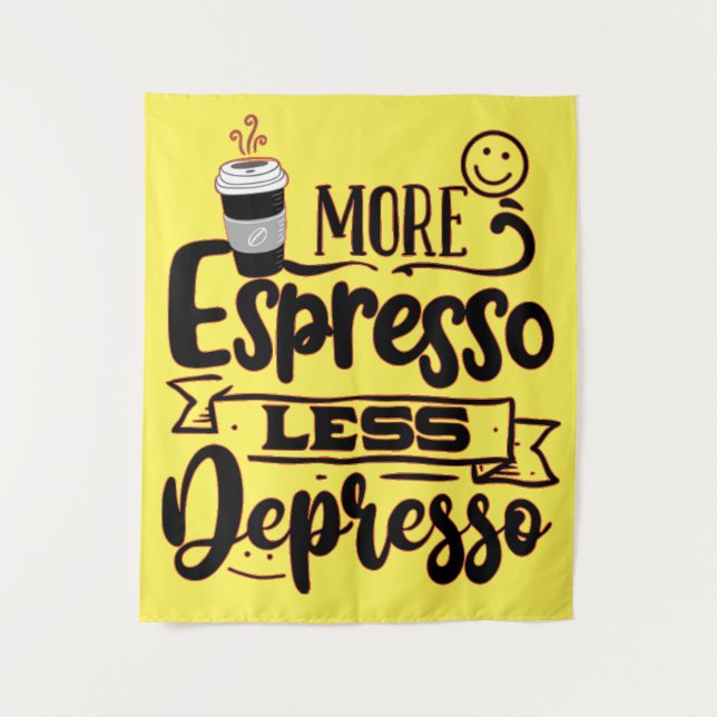 Tapete De Parede Mais Espresso Menos Depresso - Amor Espresso (Frente)
