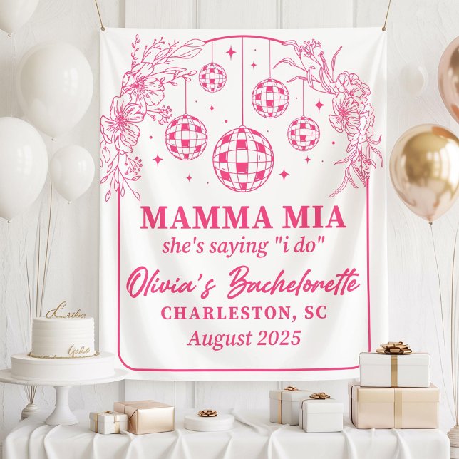Tapete De Parede Mamma Mia Bachelorette Party Banner, She's Saying  (Criador carregado)
