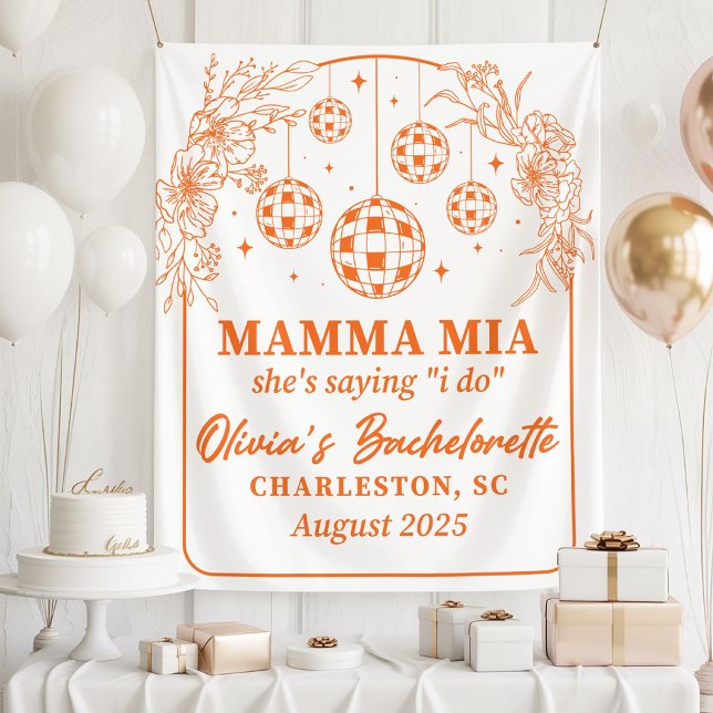 Tapete De Parede Mamma Mia Bachelorette Party Banner, She's Saying  (Criador carregado)
