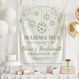 Tapete De Parede Mamma Mia Bandeira para Festa de Despedida de Solt