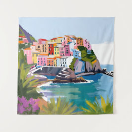 Tapete De Parede Manarola Cinque Terre Liguria Itália Mediterrâneo