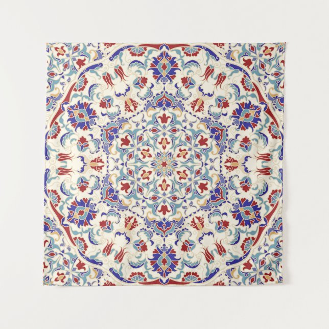 Tapete De Parede Mandala Beauty: Mosaico Cultural Colorido (Frente)