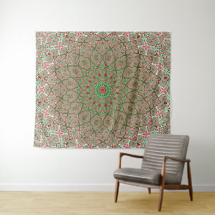 Tapete De Parede Mandala de Natal Ornamental 2
