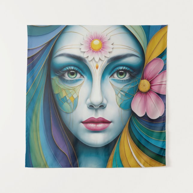 Tapete De Parede Mandala Flower Women (Frente)