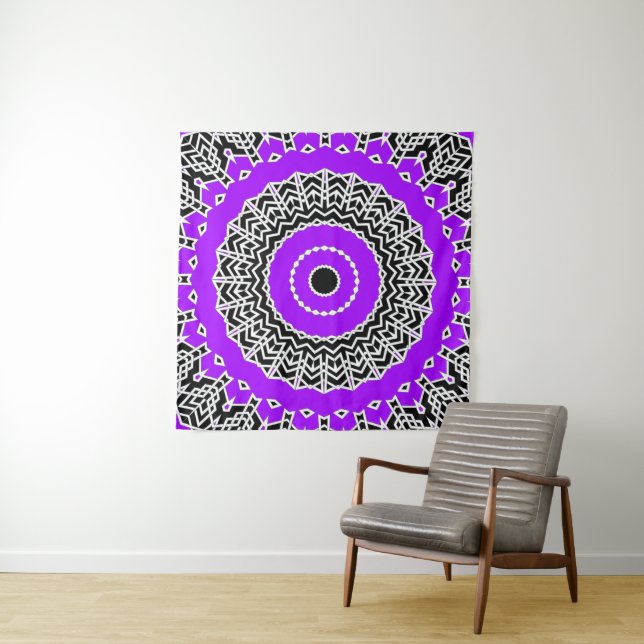 Tapete De Parede Mandala Prisma (Roxo) (In Situ)
