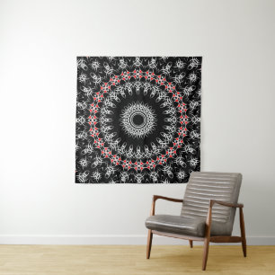 Tapete De Parede Mandala Tribal Celta (Vermelho)