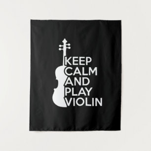 Tapete De Parede Mantenha a Calma e Toque Violino