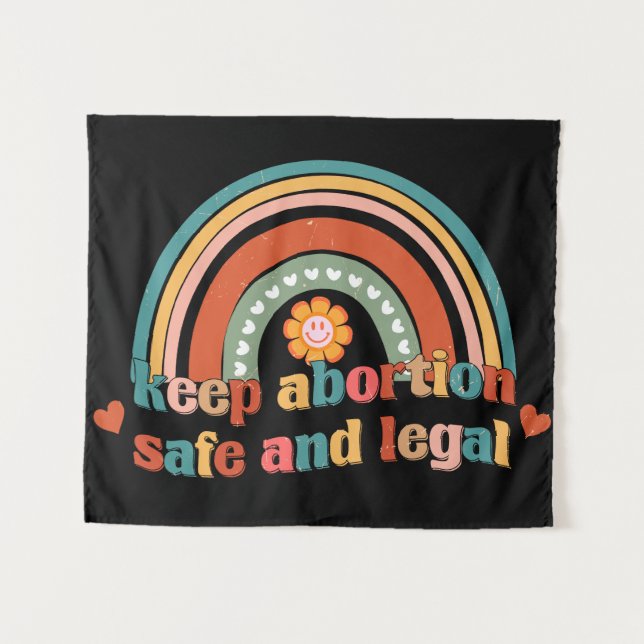 Tapete De Parede Mantenha o Aborto Seguro e Legal (Frente (Horizontal))