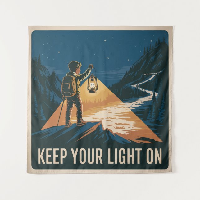 Tapete De Parede Mantenha Sua Luz Acesa (Frente)