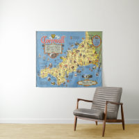 Mapa de Cornualha, Inglaterra