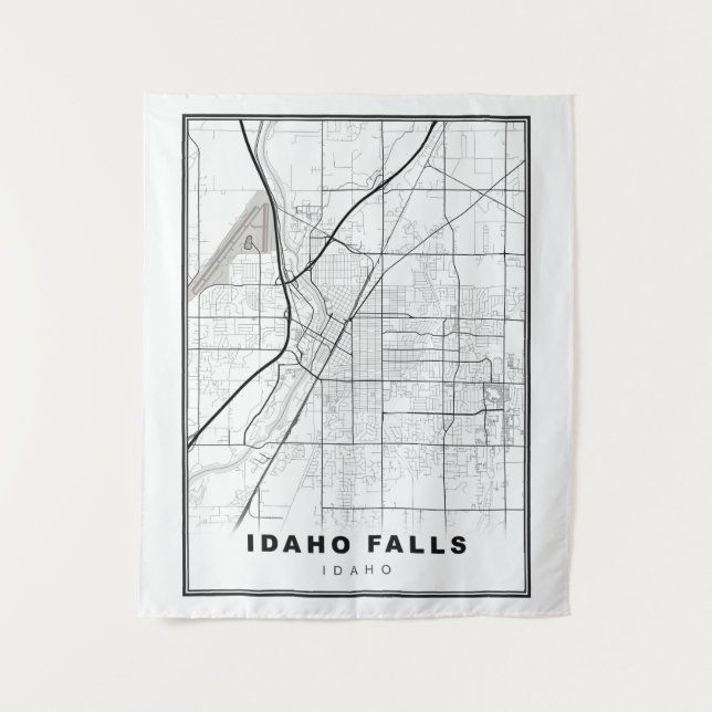 Tapete De Parede Mapa de Idaho Falls (Frente)